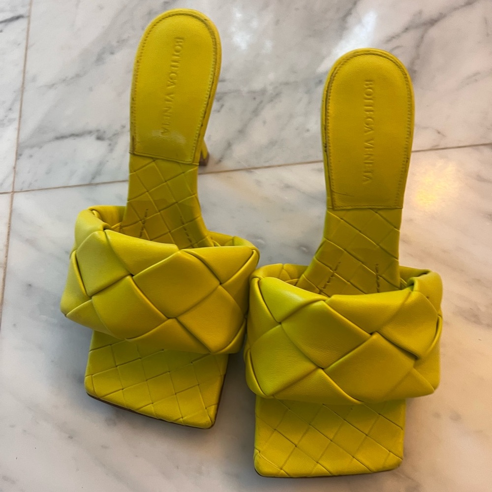 Bottega Veneta Yellow Heeled Sandals
